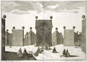 Die Topiary-Gärten, aus Delights of the Villa Castellazzo, von Domenico Felice Leonardi, veröffentlicht 1743 von Marc