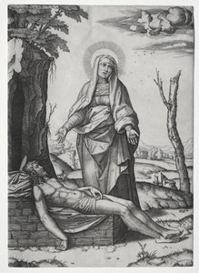 Die Pietà von Marcantonio Raimondi