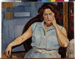 Porträt einer sitzenden Frau von Marcel Leprin