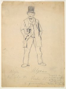Skizze eines Landstreichers (recto); Frau und zwei Säuglinge (verso)