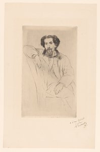 Porträt von Henri Charles Guérard von Marcellin Gilbert Desboutin (signed by artist)