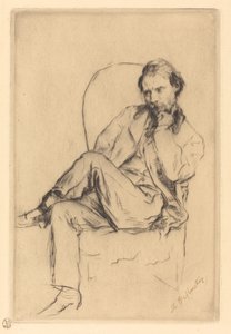 Renoir sitzt von Marcellin Gilbert Desboutin