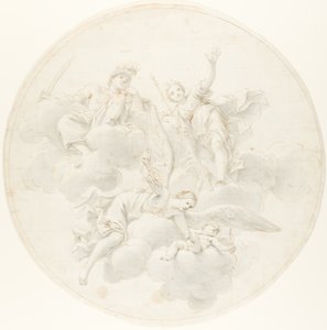 Die Bestrafung von Amor durch Eifersucht in Anwesenheit von Diana und Mars