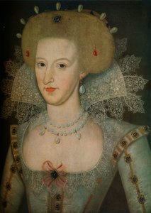 Anne von Dänemark 1574-1619, Königin von König James I., 17. Jahrhundert von Marcus Garret Gheeraerts the Younger