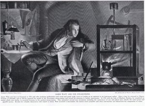 James Watt und die Dampfmaschine, Illustration aus 