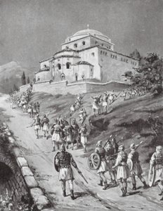 Byzantinische Truppen fliehen vor den Normannen von Margaret (after) Dovaston