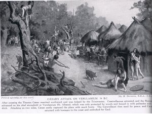 Cäsars Angriff auf Verulamium, Illustration aus 