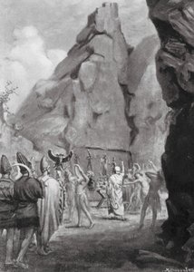 Kulttanz im Felsheiligtum der hethitischen Muttergöttin von Margaret (after) Dovaston