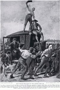 John Wilkes von der Londoner Menge befreit von Margaret (after) Dovaston