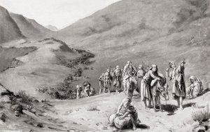 Migration der sumerischen Stämme, aus Hutchinsons Geschichte der Nationen, veröffentlicht 1915 von Margaret (after) Dovaston