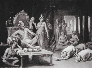 Vikramanka Chalukhya sendet einen freundlichen Brief an Kulottunga Chola von Margaret (after) Dovaston