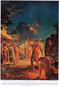 Die Verbrennung von Lagash, Illustration aus 