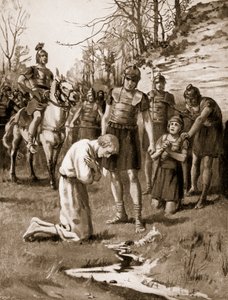 Das Martyrium des Hl. Alban, um 303, Illustration aus 