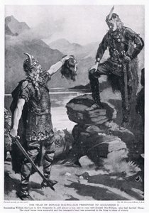 Der Kopf von Donald MacWilliam präsentiert an Alexander II 1214 n. Chr. von Margaret Dovaston