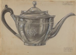 Silberne Teekanne