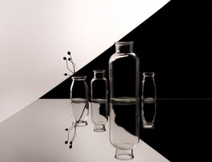 Elegante Glasreflexionen