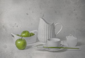 Frische Grüne Äpfel Stillleben