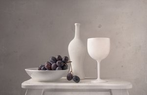 Minimalistische Trauben und Wein von Margareth Perfoncio