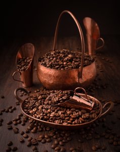 Rustikaler Kupferkaffee