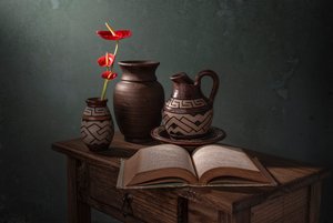 Rustikale Töpferkunst Stillleben von Margareth Perfoncio