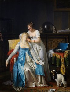 Schlechte Nachrichten, Gemälde von Marguerite Gerard (1761-1837), Öl auf Leinwand, 63,5x50,5 cm, Frankreich von Marguerite Gerard