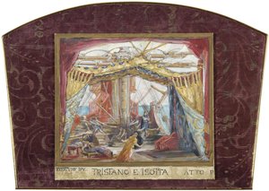 Bühnenbild für die Oper Tristan und Isolde von R. Wagner