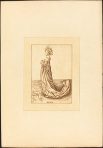 Eine Dame in einem langen Kleid