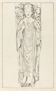 Bischof Wulstan in der Kathedrale von Worcester von Maria Denman after John Flaxman