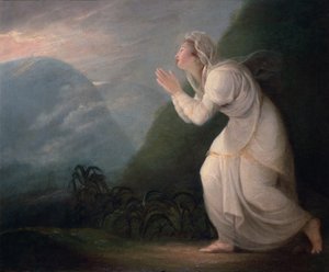 Persische Dame, die die aufgehende Sonne anbetet, 1784 von Maria Hadfield Cosway