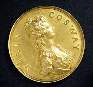 Porträtmedaille des Künstlers (Bronze) von Maria Hadfield Cosway