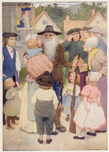 Illustration zur Geschichte von Rip Van Winkle