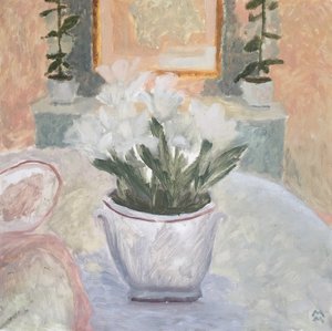 Stillleben mit Lilien, Abend von Maria Magenta