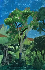 Türkische Landschaft mit Baum von Maria Magenta