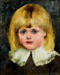 Mädchenkopf (Hilja Tukiainen) von Maria Wiik