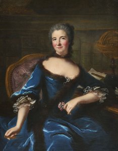 Porträt von Gabrielle Émilie Le Tonnelier de Breteuil, Marquise du Châtelet 1706-1749, ca. 1748