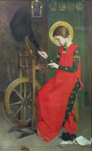Die heilige Elisabeth von Ungarn spinnt Wolle für die Armen, ca. 1895