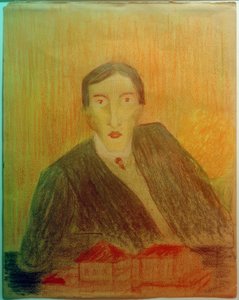 Porträt mit Architekturmodell von Marianne von Werefkin