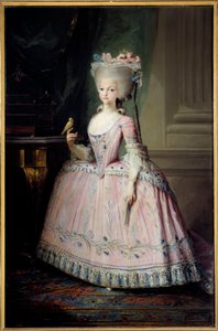 Ganzkörperporträt von Carlota Joaquina (1775-1830) Infantin von Spanien und Königin von Portugal. Gemälde von Mariano Maella (1739-1819) 18. Jahrhundert. Madrid, Prado-Museum