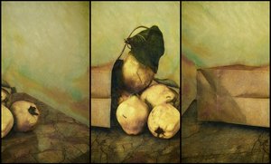 Rustikales Quitten-Stillleben von Marie-anne Stas