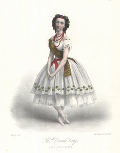Französische Balletttänzerin Emma Livry in Felicien Davids Ballett Herculanum an der Pariser Oper