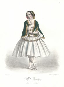 Italienische Balletttänzerin Carolina Rosati im Ballett Le Corsaire von Adolphe Adam an der Pariser Oper
