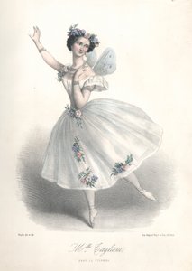 Italienische Balletttänzerin Marie Taglioni im Ballett Le Sylphide ihres Vaters Filippo Taglioni an der Pariser Oper