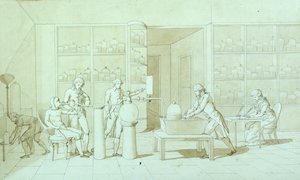 Antoine Lavoisier (1743-94) und seine Experimente zur Atmung von Marie Anne Pierrette Lavoisier