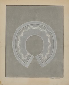 Bestickter Leinenkragen, ca. 1936