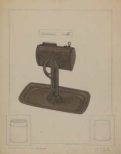 Lampe und Talgfilter, ca. 1936