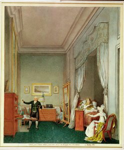 Das Schlafzimmer der Kaiserin mit der Duchesse de Montebello und Jean-Nicolas Corvisart (1755-1821) Oktober 1813