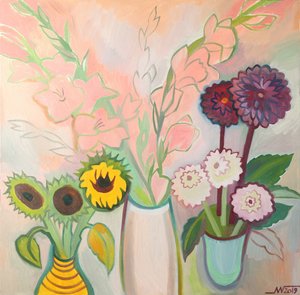 Modernes Blumenstillleben