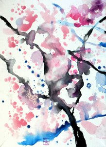 Abstrakte Kirschblüten