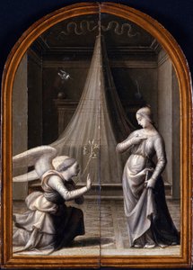 Die Verkündigung (Triptychon, Rückseite)