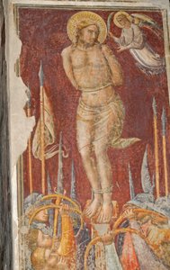 St. Sebastian, Fresko von Mariotto di Nardo, Kirche Santa Maria Maggiore, Florenz (UNESCO-Welterbeliste)